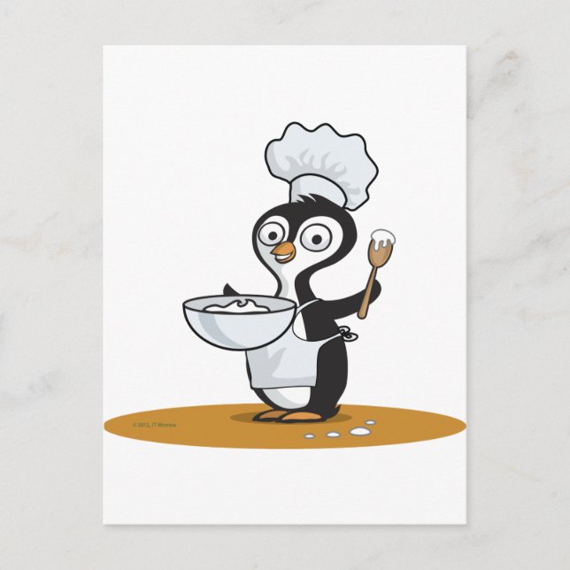 Penguin Cook Postkarte (Vorderseite)
