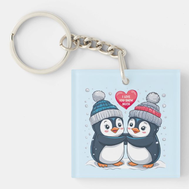 Penguin Couple Schlüsselanhänger (Vorderseite)