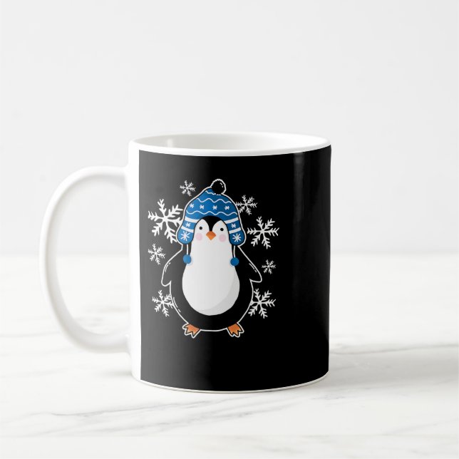 Penguin Cute penguin winter snowflakes 2 Kaffeetasse (Links)