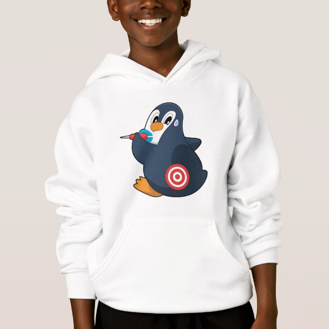 Penguin Darts Dart Dartboard Hoodie (Vorderseite)