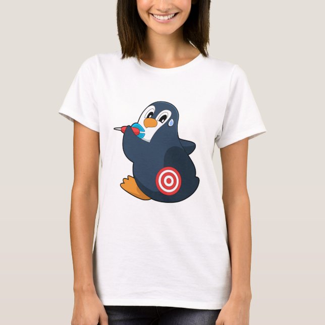 Penguin Darts Dart Dartboard T-Shirt (Vorderseite)