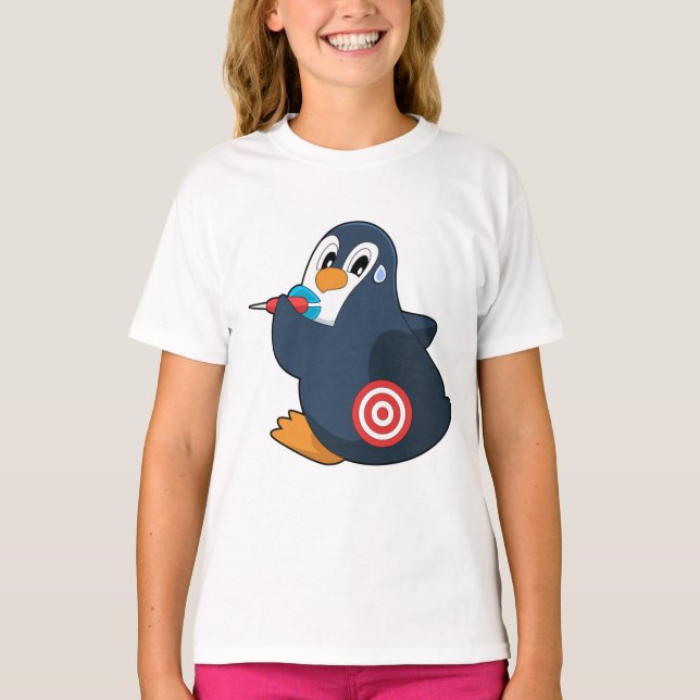 Penguin Darts Dart Dartboard T-Shirt (Vorderseite)