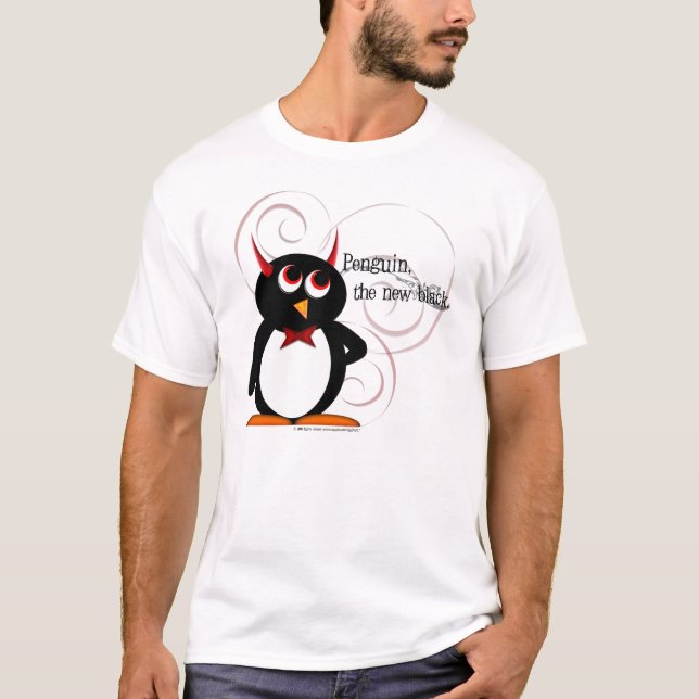 Penguin, der neue schwarze T - Shirt (Vorderseite)