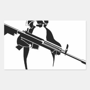 Penguin_DONE_For_Zazzle.png Rechteckiger Aufkleber