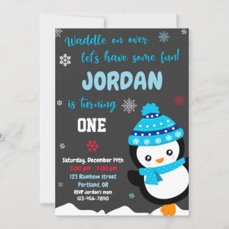 Penguin Einladung zum Geburtstag Holiday Einladung
