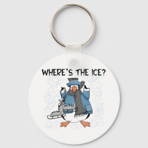 Penguin-Eis-Skaten Schlüsselanhänger