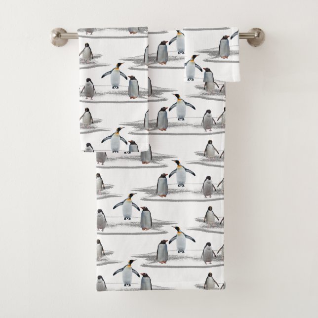Penguin-Eisberg-Party-Badezimmer-Tuch-Set Badhandtuch Set (Insitu)