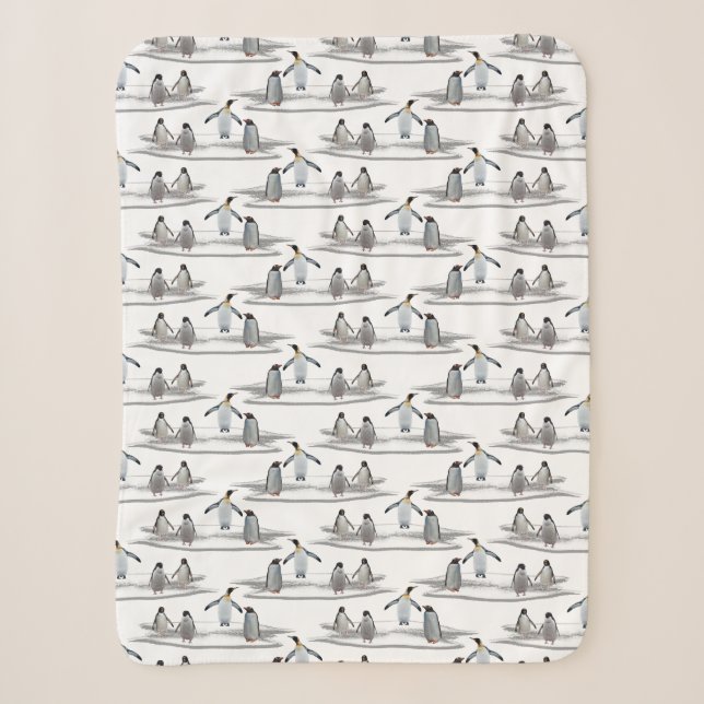 Penguin-Eisberg-Party Sherpa Decke Sherpadecke (Vorderseite)