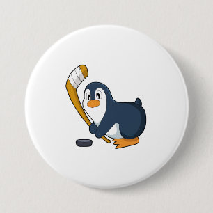 Penguin Eishockey Eishockeystick Button