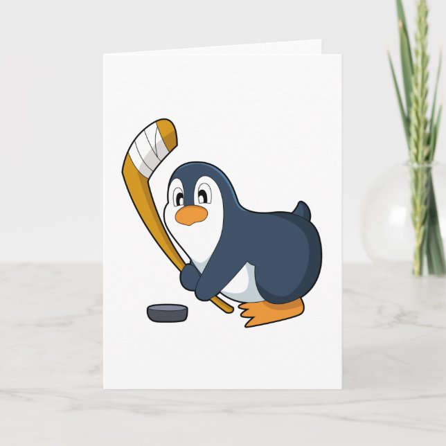 Penguin Eishockey Eishockeystick Karte (Vorderseite)