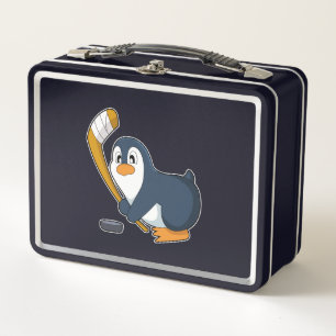Penguin Eishockey Eishockeystick Metall Brotdose