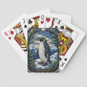 Penguin-Eisschelf Illumina-Buntglas Spielkarten