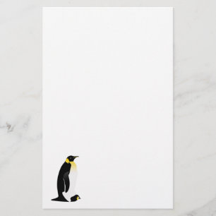 Penguin Eltern mit seinem Baby Briefpapier