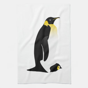 Penguin Eltern mit seinem Baby Handtuch