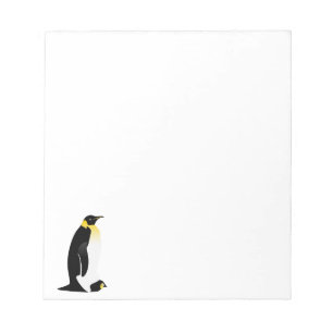 Penguin Eltern mit seinem Baby Notizblock