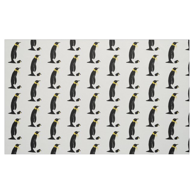 Penguin Eltern mit seinem Baby Stoff (Fat Quarter (45,7 x 55,9 cm))