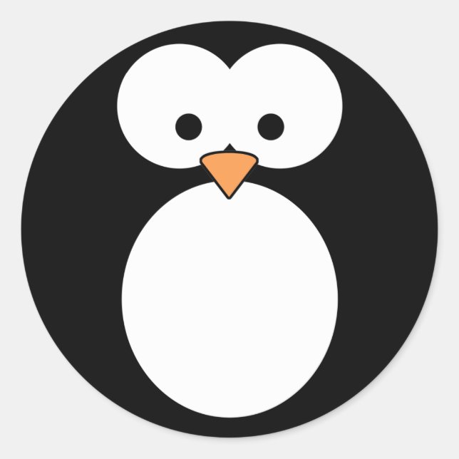 Penguin Eyes Runder Aufkleber (Vorderseite)