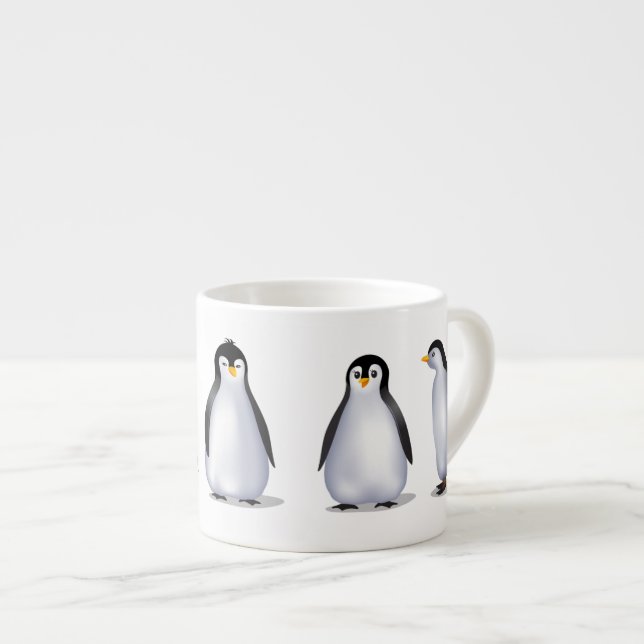 Penguin-Familie Espressotasse (Vorderseite Rechts)