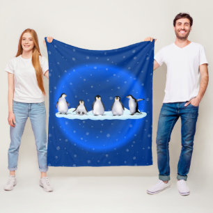 Penguin-Familie Fleecedecke