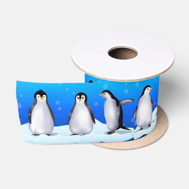 Penguin-Familie Satinband (Spule)