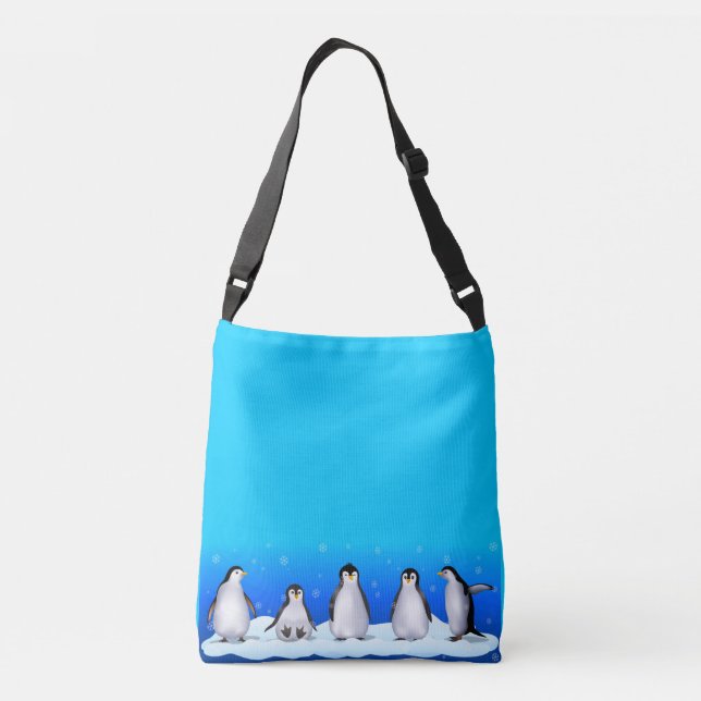 Penguin-Familie Tragetaschen Mit Langen Trägern (Rückseite)