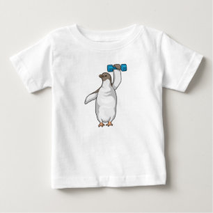 Penguin Fitness Dumbell Baby T-shirt