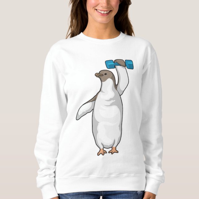 Penguin Fitness Dumbell Sweatshirt (Vorderseite)