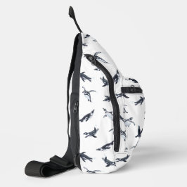 Penguin Flight Squad | Ocean Art Design Crossbody Bag
