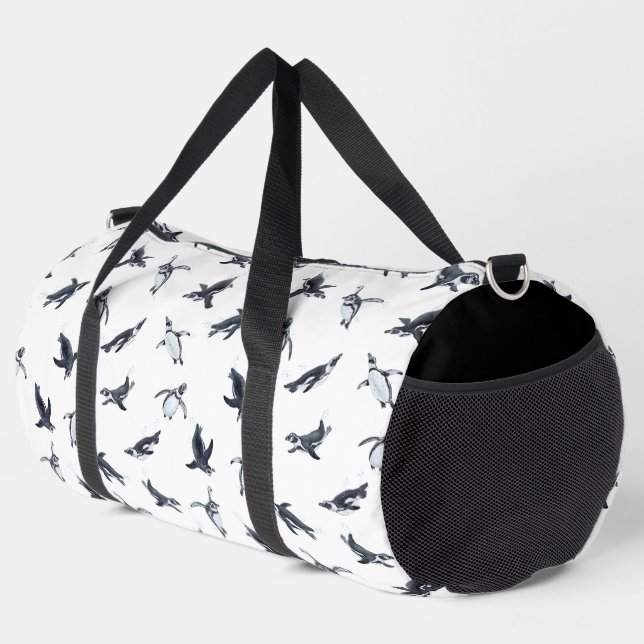 Penguin Flight Squad | Ocean Art Design Duffle Bag (Rechte Ecke)