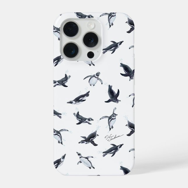 Penguin Flight Squad | Ocean Art Design iPhone 15 Pro Hülle (Rückseite)