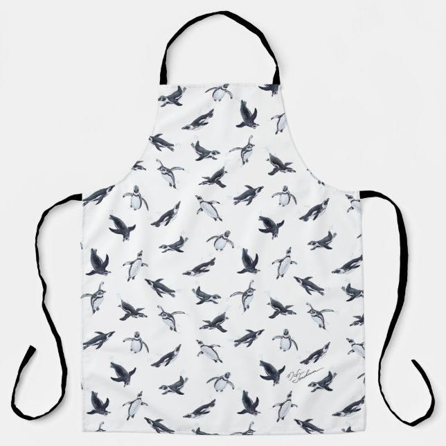 Penguin Flight Squad | Ocean Art Design Schürze (Vorderseite)