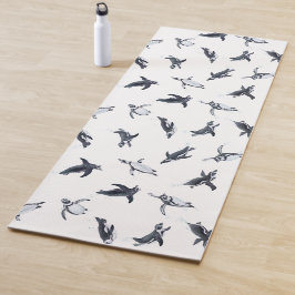 Penguin Flight Squad | Ocean Art Design Yogamatte