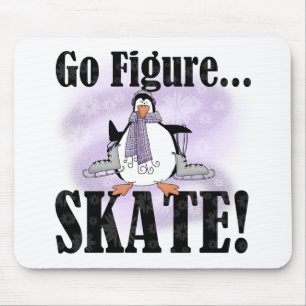Penguin gehen Zahl Skate Mousepad