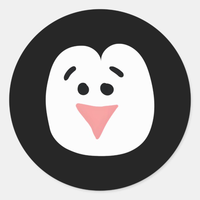 Penguin Halloween-Karneval Runder Aufkleber (Vorderseite)