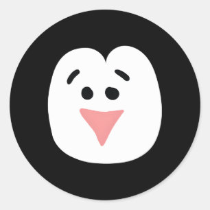 Penguin Halloween-Karneval Runder Aufkleber