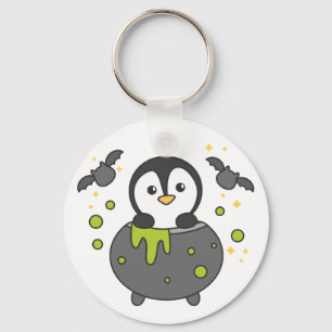Penguin Happy Halloween Cauldron Bat Schlüsselanhä Schlüsselanhänger