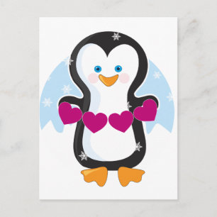 Penguin Heart Postkarte