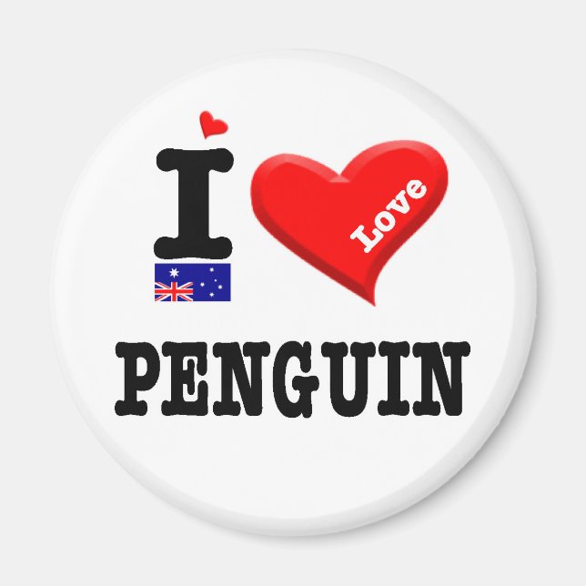 PENGUIN - I Liebe Magnet (Vorne)
