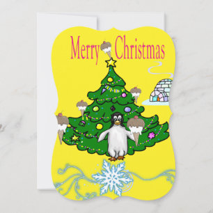 Penguin Ice Creme Weihnachtsbillige Begrüßungskart Karte