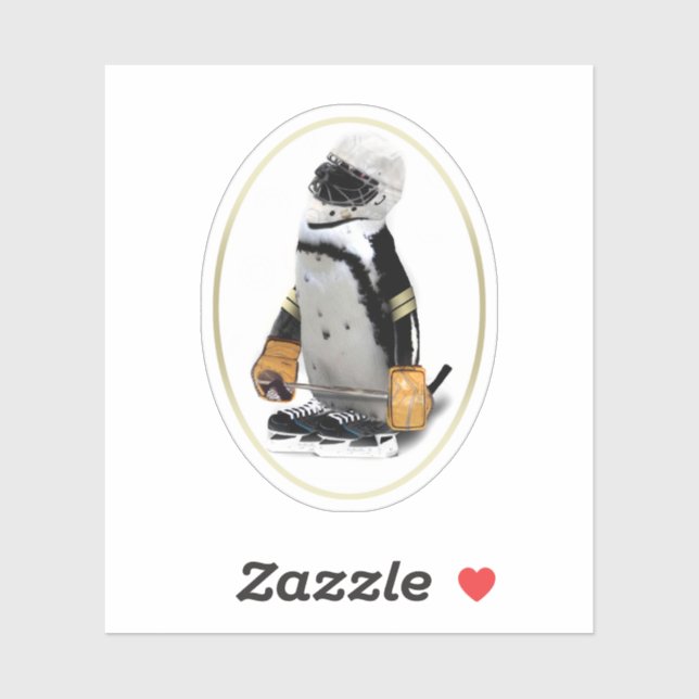 Penguin Ice Hockey Sports Aufkleber (Blatt)