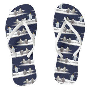 Penguin Iceberg Party Flip Flops (Marine)