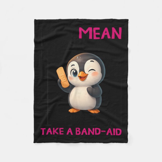 Penguin I'm Not Mean I'm Just Honest The Truth Hur Fleecedecke (Vorderseite)