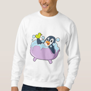 Penguin in der Badewanne mit Duck Sweatshirt