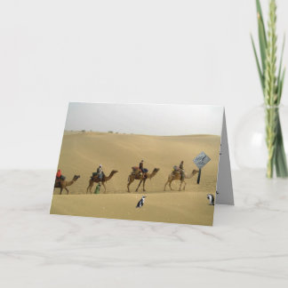 Penguin in the Desert Card Karte