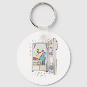 penguin in the fridge schlüsselanhänger