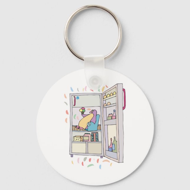penguin in the fridge schlüsselanhänger (Vorderseite)