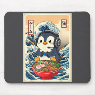 Penguin Kawaii Japanische Ramen Nudel Retro Gaming Mousepad