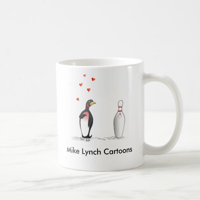 Penguin-Liebe-Bowlings-Tasse Kaffeetasse (Rechts)