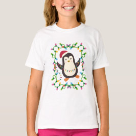 Penguin Lights Up Holidays Weihnachts-T-Shirt T-Shirt