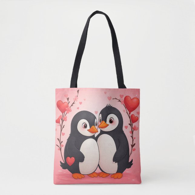 Penguin Love Tote Bag Tasche (Vorderseite)